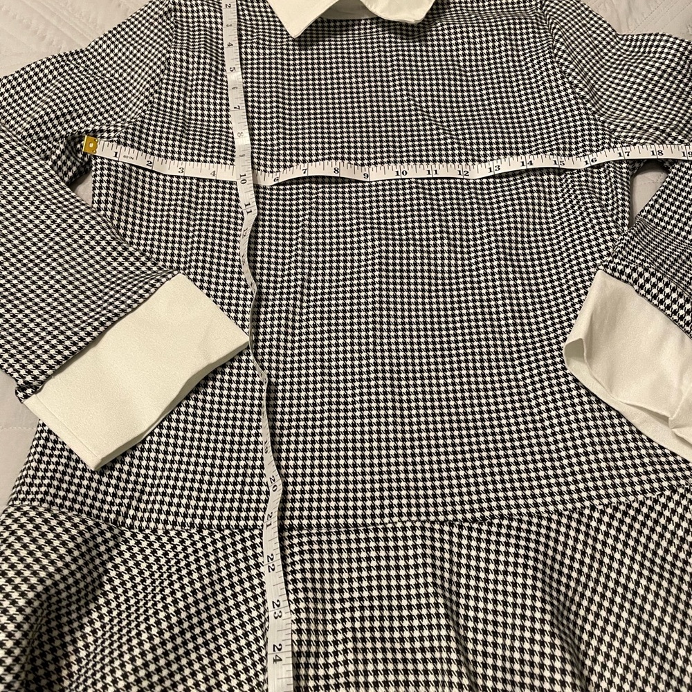 Chic Black and White Gingham Kids Dress - Picture 6 of 8